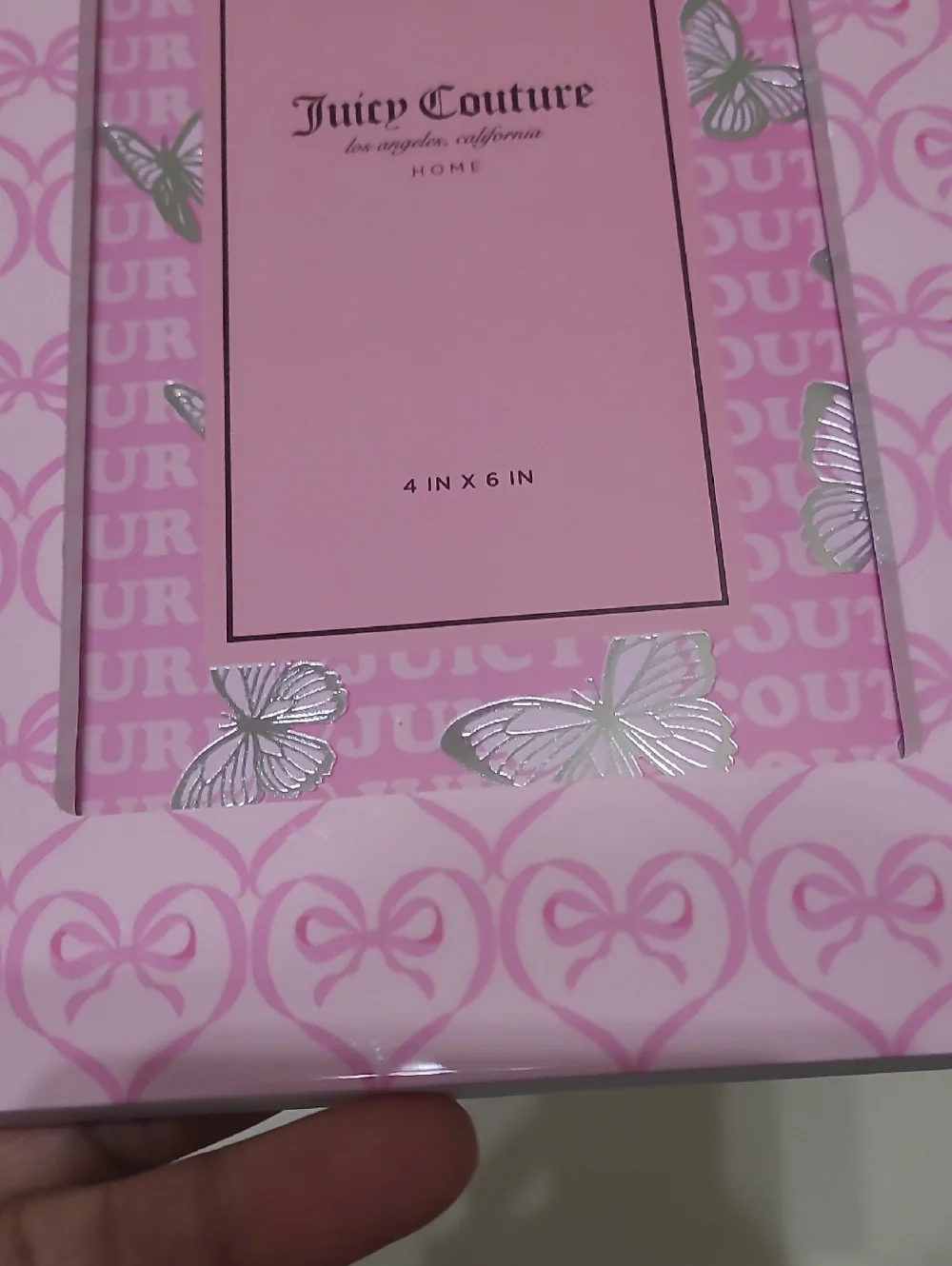 Juicy Couture Pink Butterfly Photo Frame - 4x6